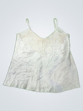 Unbranded White Lace Trim Cami Top