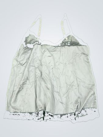 Gray Lace-Trimmed Cami Top