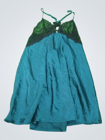 Blue Nightgown with Lace Top
