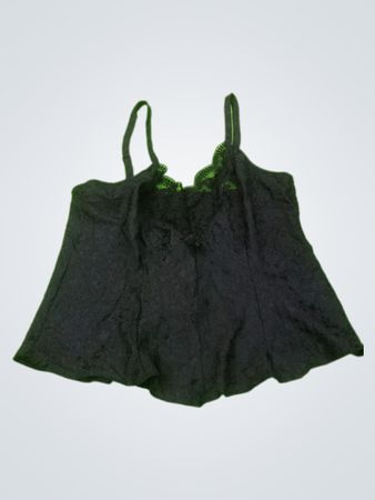 Unbranded Black Lace Trim Cami Top