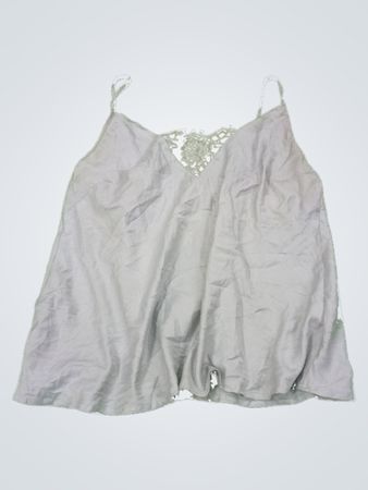 Unbranded White Lace Trim Cami Top