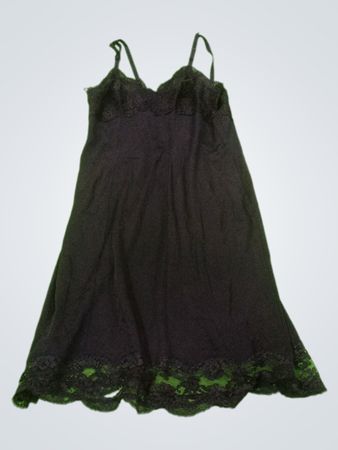 Black Lace Trim Chemise