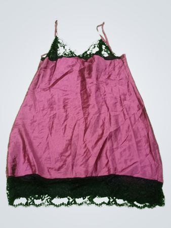 Unbranded Satin Lace Trim Slip Dress