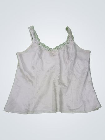 Unbranded White Lace Trim Cami Top