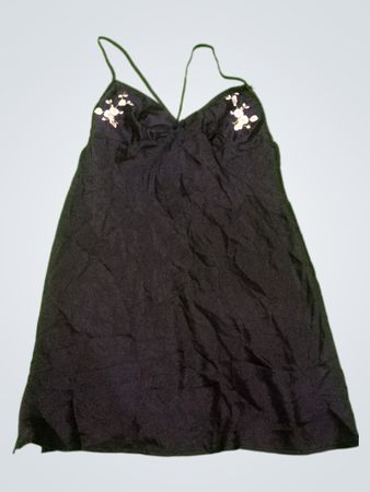 Unbranded Black Satin Slip Dress