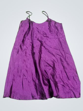 Purple Satin Slip Dress