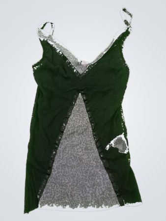 Unbranded Black and Gray Mesh Cami Top