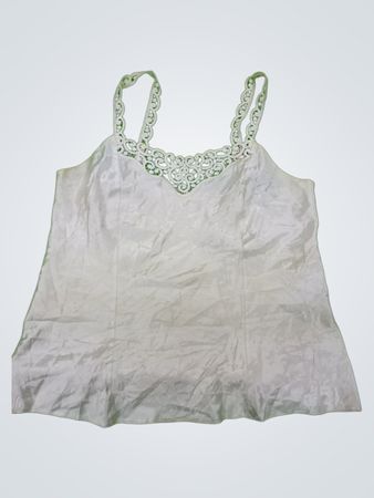 Unbranded White Lace Trim Cami Top