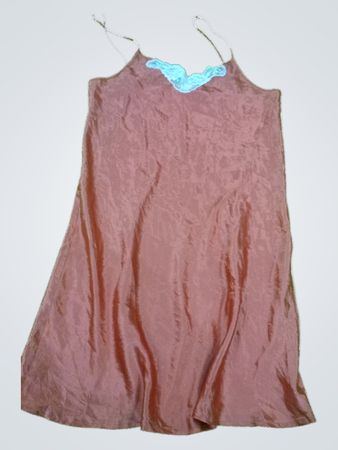 Pink Nightgown with Lace Trim