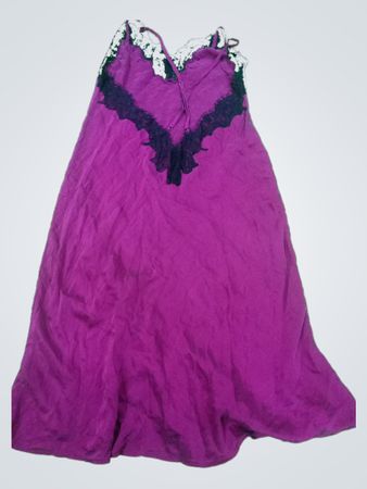 Purple Nightgown with Lace Trim