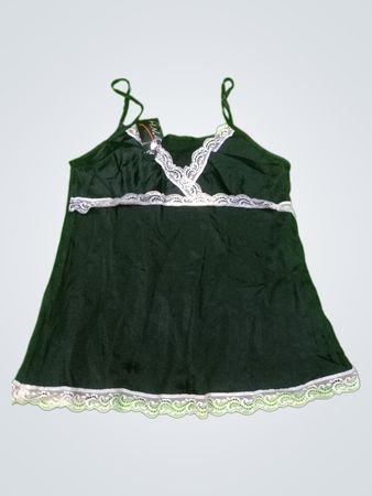 Black Camisole with White Lace Trim
