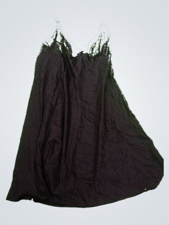 Black Lace-Trimmed Chemise
