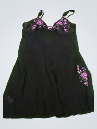 Debenhams Black Camisole with Floral Embroidery