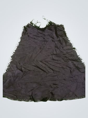 Unbranded Black Satin Lace Slip Dress