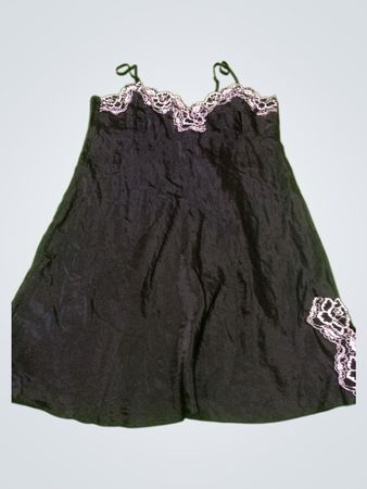 Boux Avenue Black Nightdress with Lace Trim