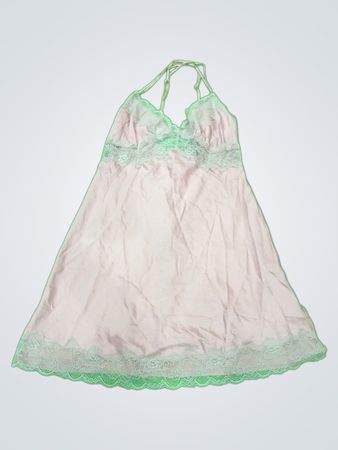 Pink Nightgown with Lace Trim