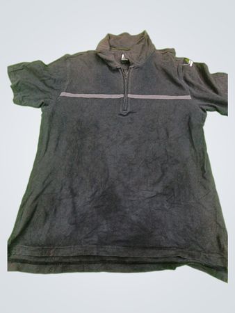 Adidas Grey Zip-Up Polo Shirt