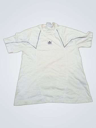 Adidas White Striped Short Sleeve T-Shirt