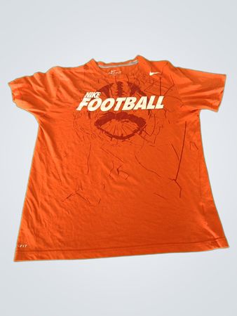 Nike Orange Football Graphic T-Shirt