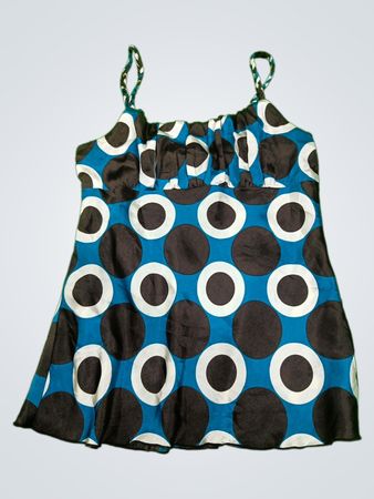 Blue Polka Dot Top