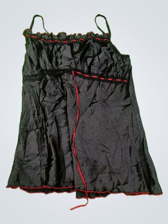 Black Dress with Red Trim
