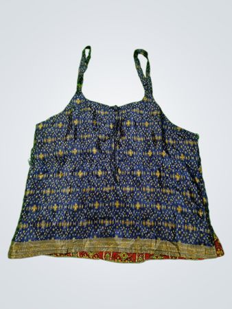 Blue and Gold Patterned Camisole