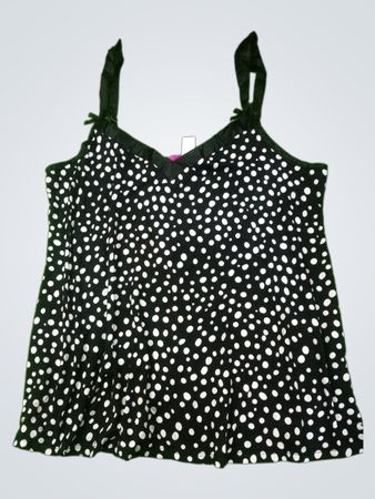 Black and White Polka Dot Tank Top