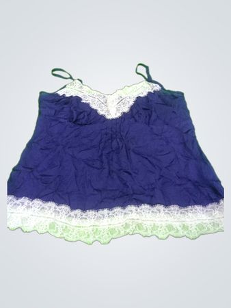 Untold Navy Lace Trim Cami Top