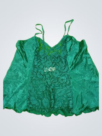 BHS Teal Lace Satin Cami Top