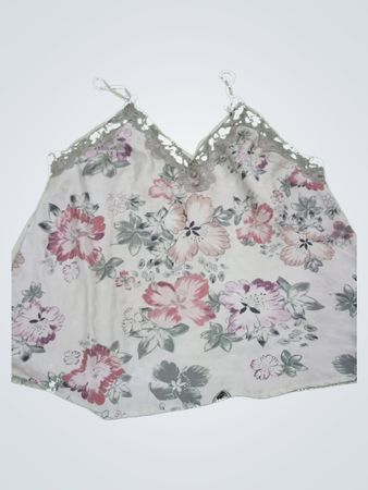 Secret Possessions Floral Lace Trim Cami Top