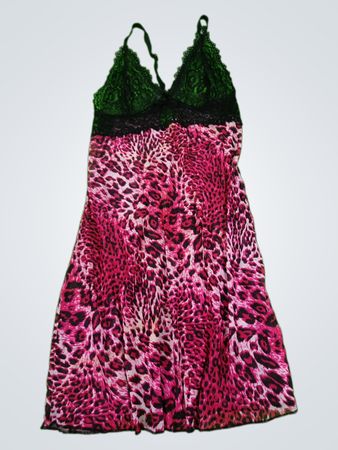 Pink Leopard Print Nightgown