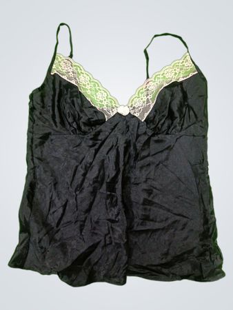 Black Camisole with Lace Trim