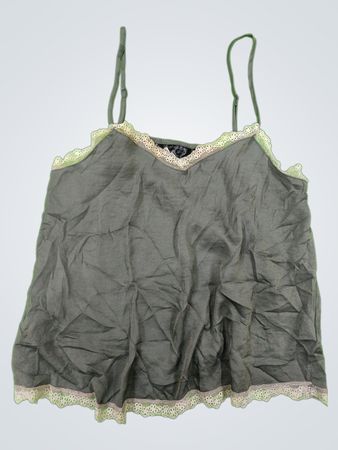Gray Camisole with Lace Trim