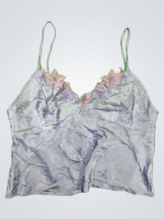 Gray Silk Bra