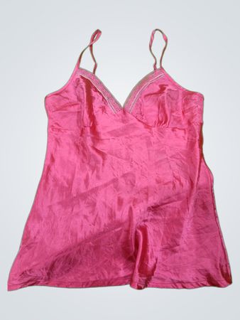 Pink Satin Camisole