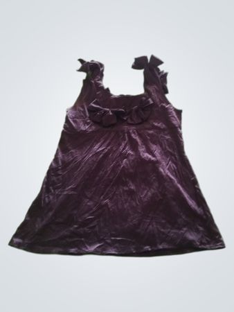 Black Satin Blouse with Ruffled Straps