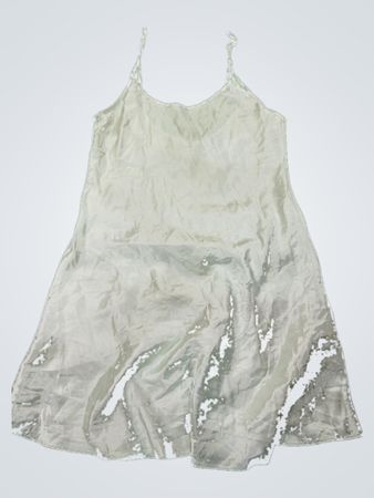 Unbranded White Satin Slip Dress