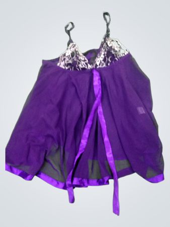 Purple Chemise with Lace Details