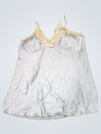 Gray Camisole with Lace Trim