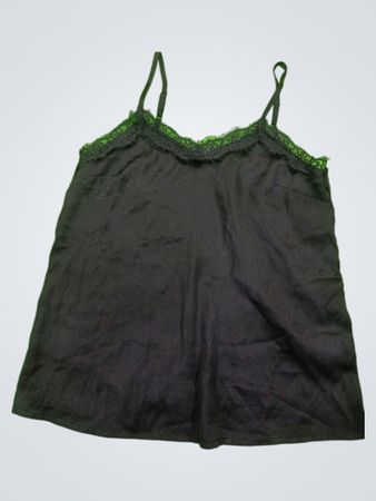 Unbranded Black Lace Trim Cami Top