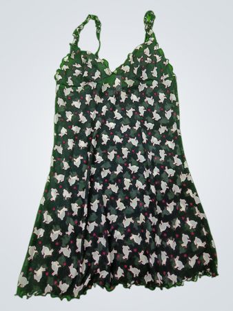 Green Bunny Pattern Dress