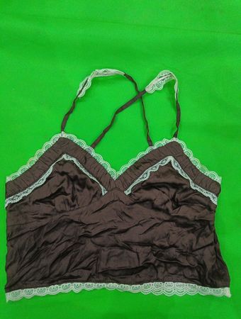Brown Lace Trim Bralette