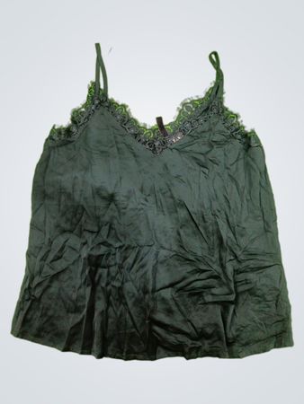 Green Lace Trim Camisole