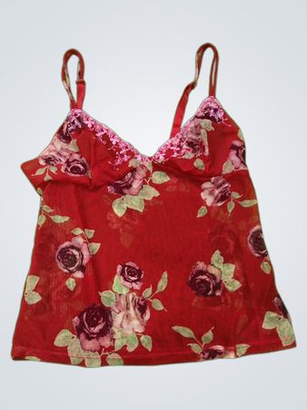 Red Floral Camisole