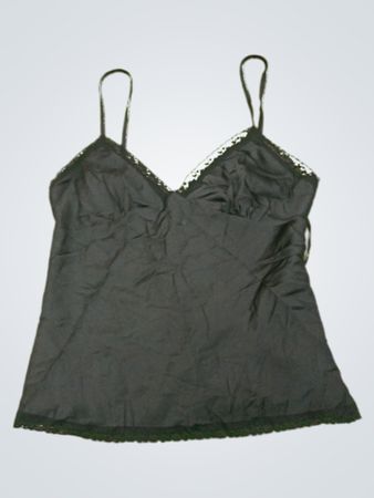 Unbranded Black Lace Trim Cami Top