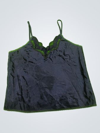 Black Camisole with Lace Trim