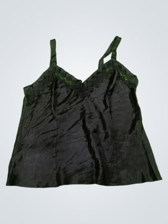Black Camisole with Lace Trim