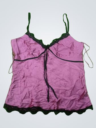 Pink Lace-Trimmed Camisole