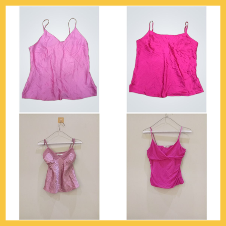 Y2k pink Sexy cami tops bundle