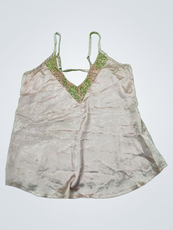 Silk Camisole with Lace Trim